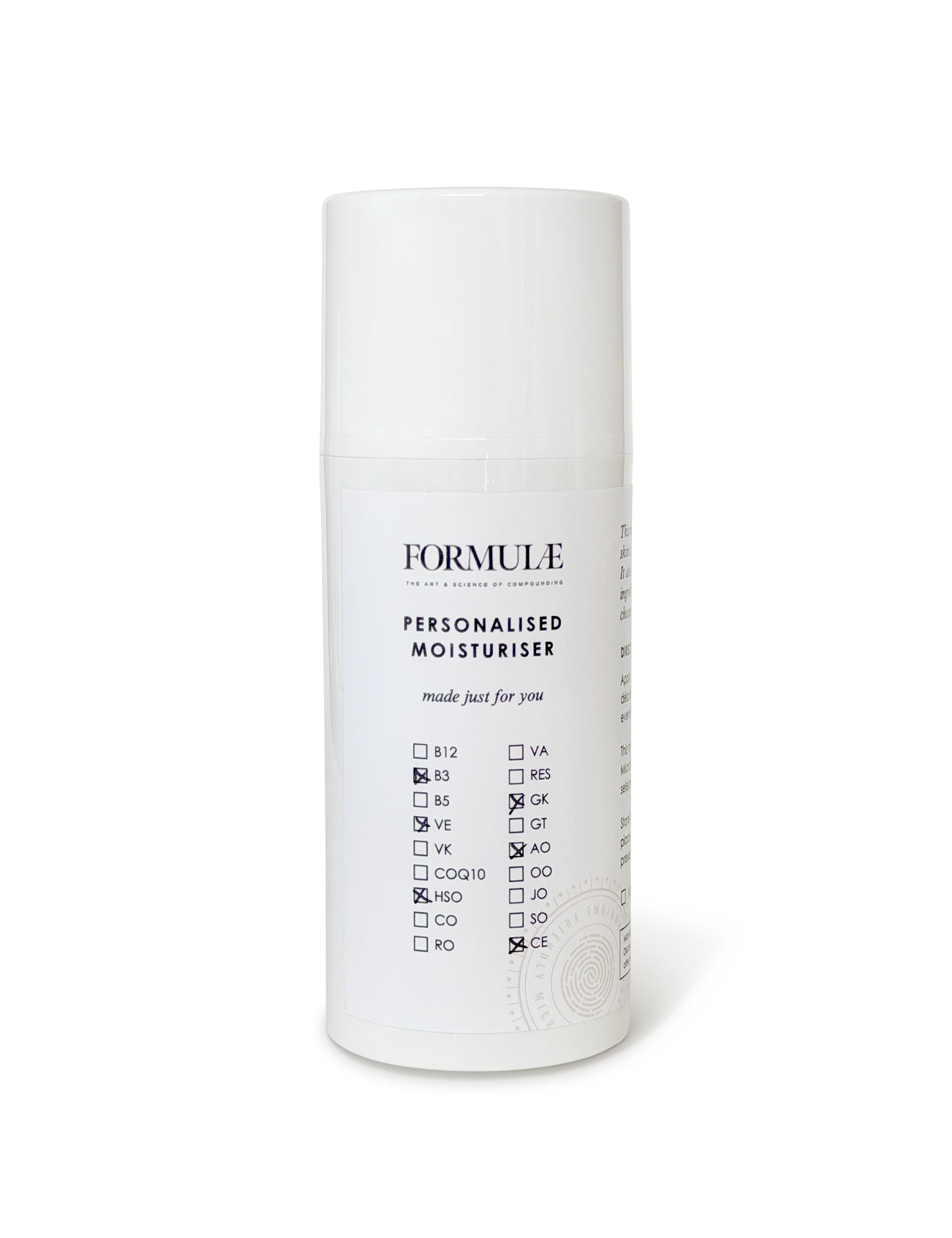 Customised Moisturiser