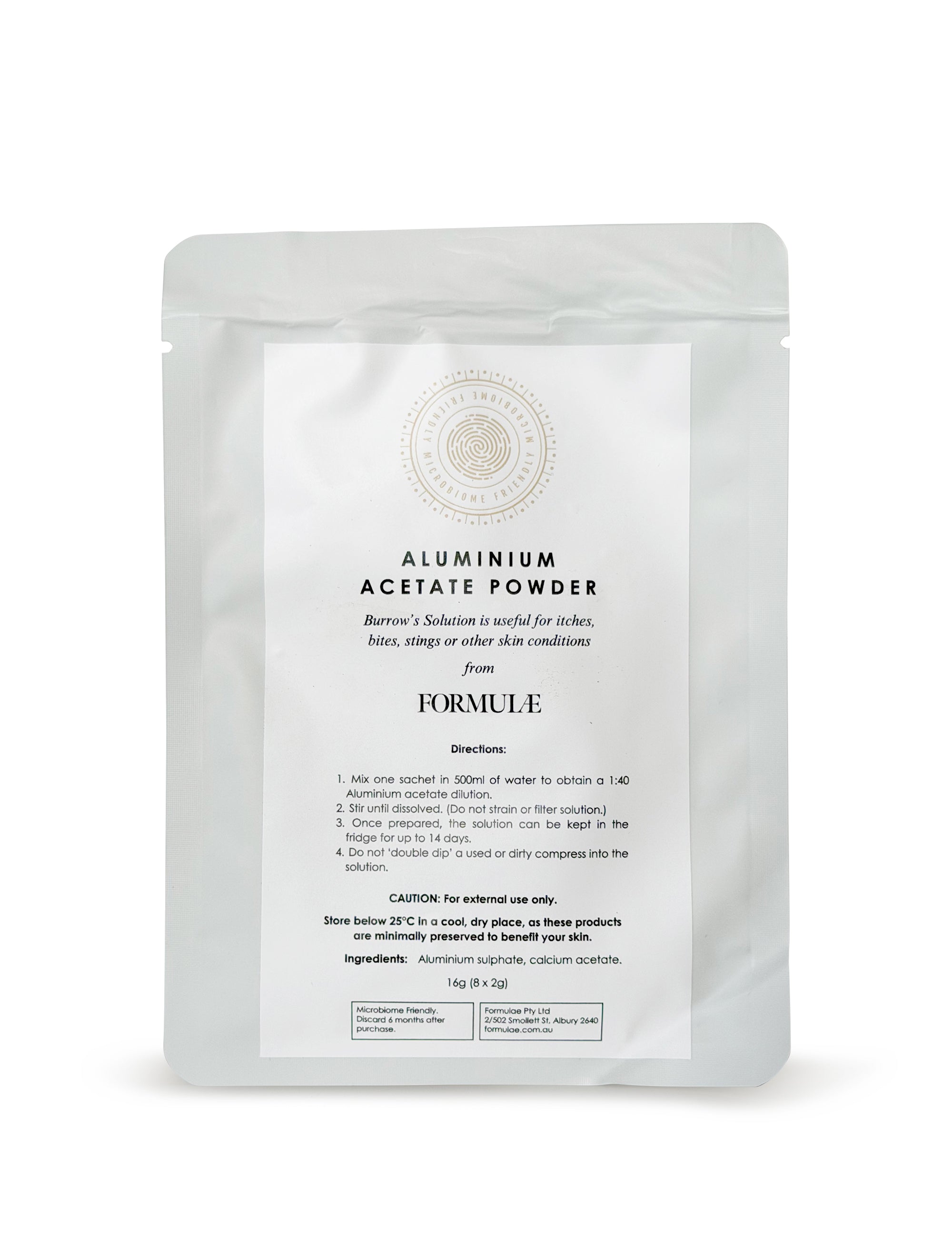 Aluminium Acetate (Burrow’s Solution)